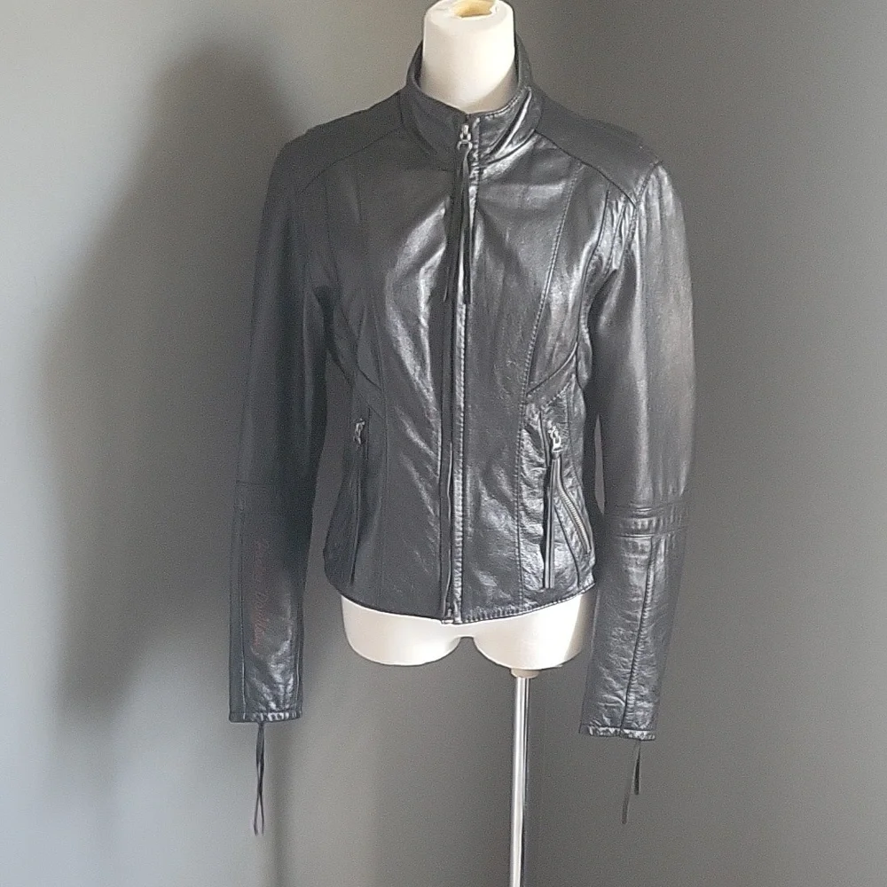 Harley Davidson Moon Shadow Tribal Leather Jacket - Picture 2 of 13